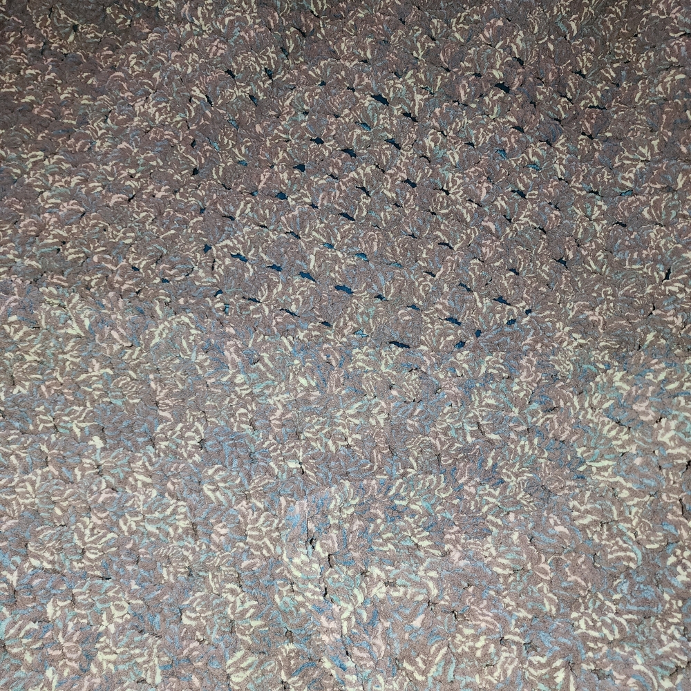 Cozy Blue and Gray Throw Blanket